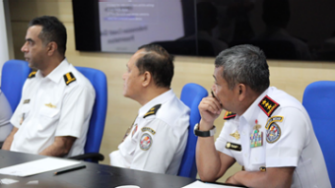 RADM Achmad Taufiqoerrochman, Chief of ICG; CDRE Amrein, Director of Facilities and Infrastructures Bureau; CDRE Brata Mandala, Director of Research and Development Department; CDRE Sandi M. Latif, Director of Strategic Relations Department;  CAPT Budi Santos and Head of the Human Resources Section; LCDR Priyadi Hartoko.  Benjamin Finlay, the First Secretary of Australian Border Force, also attended along with four Inspectors. 