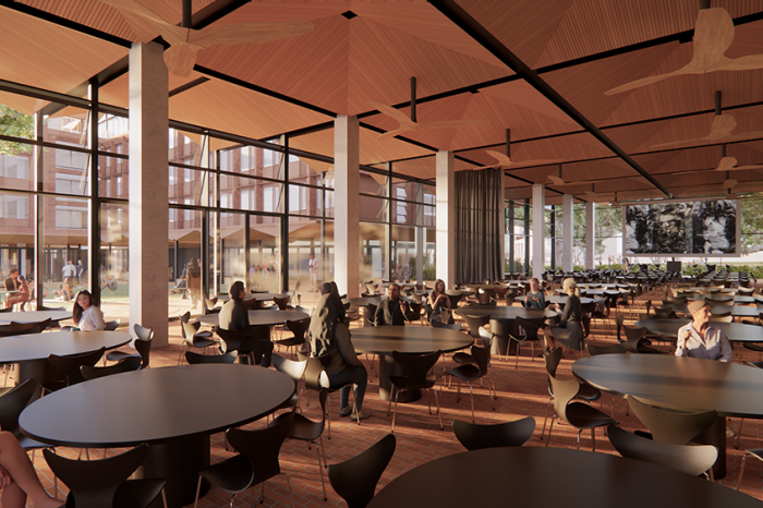 Combined dining hall for students 