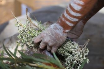 Indigenous fire ceremony