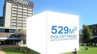 529m³ polystyrene recycled over 6 months on campus