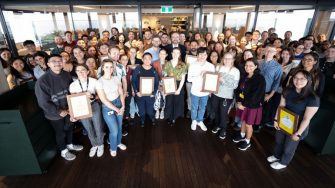 Students and staff at the annual UNSW LEAF Awards ceremony.