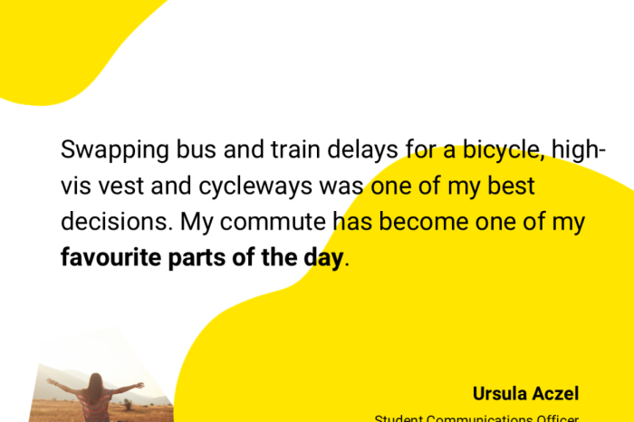 Testimonial from Ursula Aczel, UNSW Cycling Advocate, on the benefits of commuting by bicycle.