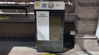 A Charopy smart drink container recycling bin on a UNSW campus.