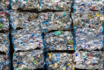 full cartons of used plastic bottles