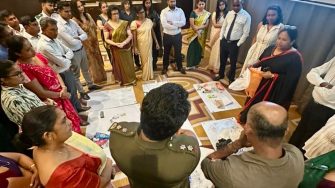 Participants during discussed at citizen science workshop in Sri Lanka, March 2026.