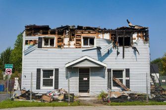 Destroyed house