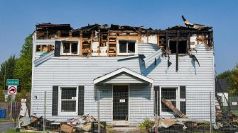 Destroyed house
