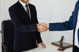 Men in suits handshake