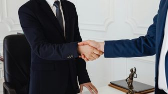 Men in suits handshake