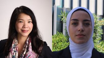 Professor Mimi Zou and Bouchra Chehimy