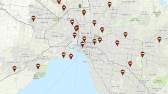 APODs map in melbourne