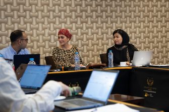 From left to right: Keyvan Dorostkar, Basma Alawee and Najeeba Wazefadost