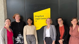 Aarane Mohan with Kingsford Legal Centre staff
