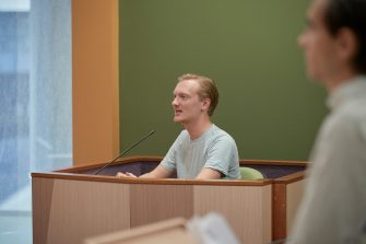 Students particpating in the Moot court at UNSW law school.