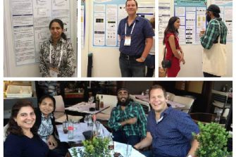 May 2015: Chamini, Justin and Preet presenting posters at the 5th International Congress on Neuropathic Pain, Nice France