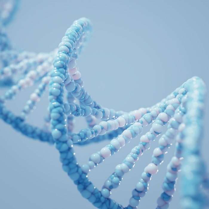 DNA complex spiral structure , medical, science, genetic biotechnology, gene cell concept ,3D rendering .