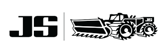 JS logo featuring the company name alongside an illustration of a construction loader.