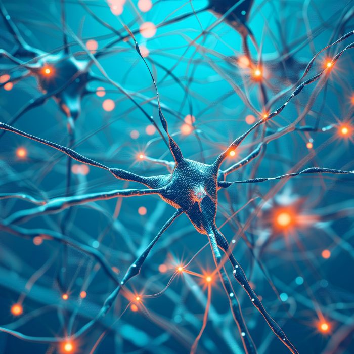 Close-up of brain neurons.