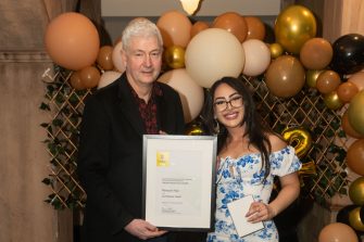 SWS clinical school graduate receiving the Ian Webster medal