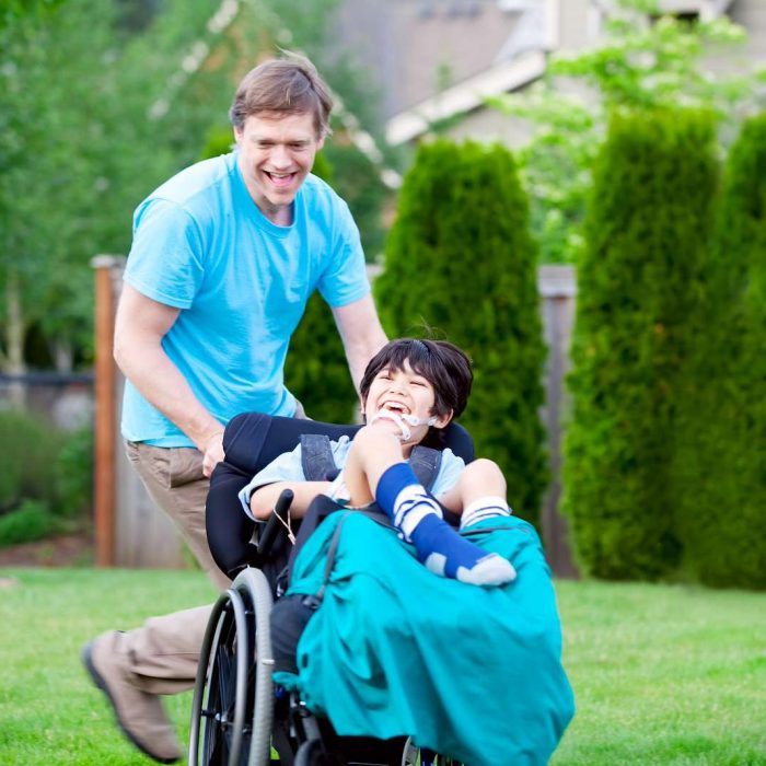 Father playing with child