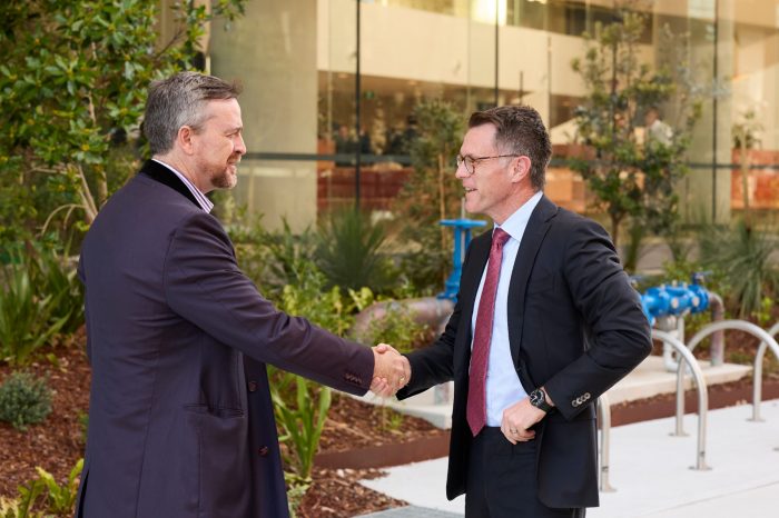UNSW Vice-Chancellor and President Professor Attila Brungs meeting NSW Premier Chris Minns.