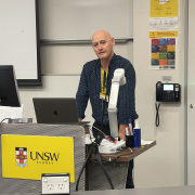 Prof Nigel Lovell giving a lecture