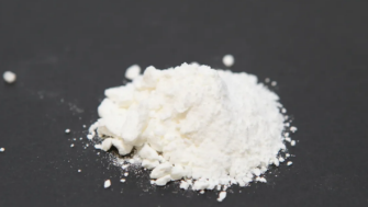 Cocaine powder on a black background
