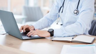 Doctor working at their desk