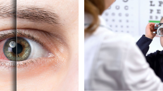 a collage of optometry photos to promote short courses with