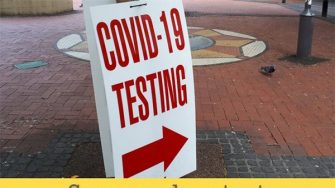 COVID-19 testing sign