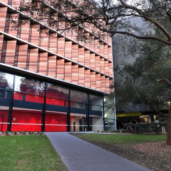 Entrance of the Ainsworth building at UNSW Kensington