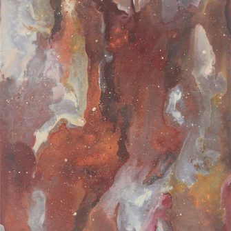 Nyah Willis, ‘Skin of Gum’ 2020. Oil on copper. 20.1x47.1 cm. Image courtesy: the artist.