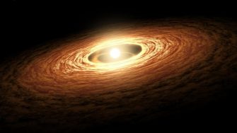 Young stars are surrounded by dense disks of gas and dust – the raw materials for creating planets. Over time, the disk scatters and disappears, making new planets visible to outside observers
