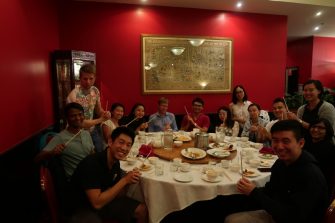 MSE students at dinner in a chinese restaurant
