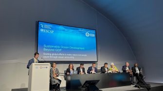 Jordan Gacutan organised a side event on 'Beyond GDP' for Sustainable Ocean Development at the UN Oceans Conference.