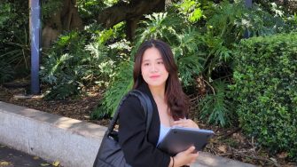 Angelica studying at UNSW campus