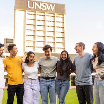 Students gathering at UNSW Sydney Kensington campus