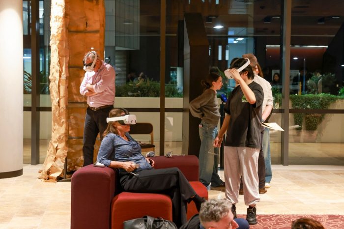Textures of Loneliness exhibition and festival launch, VR activation. Photo by Katherine Griffiths.