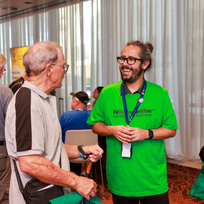 Participants interacting with stalls at UNSW April Falls Event