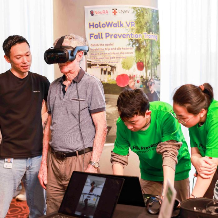 Participants interacting with stalls at UNSW April Falls Event