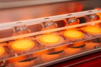 Molten glass created by The OX X-ray Fluorescence Lab instrument 