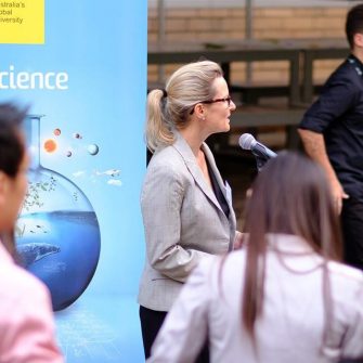 Woman speaking at UNSW Science event