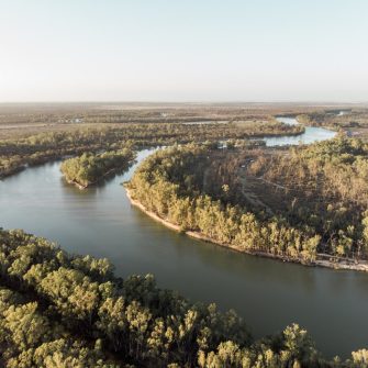 Aerial image of the Murray River