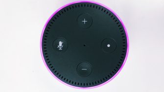 Amazon Alexa Echo Dot in purple mode