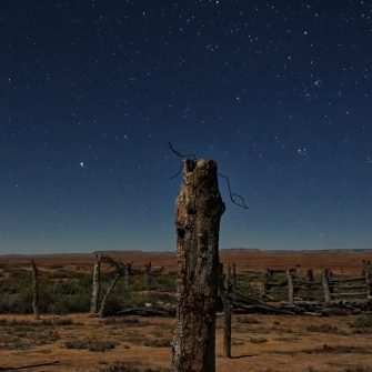 Image of the South Australian desert at night