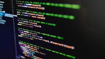 Multi-coloured computer code (decorative image)