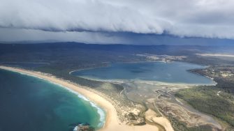  A front of storm clouds near Narooma