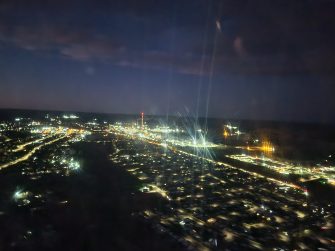 Brightly lit Mt Isa mine, aerial waterbird survey 2025