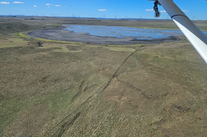 A drying shallow lake on the Monaro Tablelands