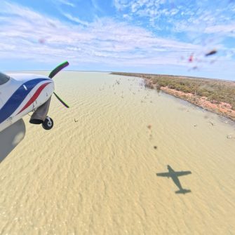 Lake Cawndilla, aerial waterbird survey, 2025